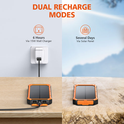 Solario® - Portable Solar Power Bank with Wireless Charging