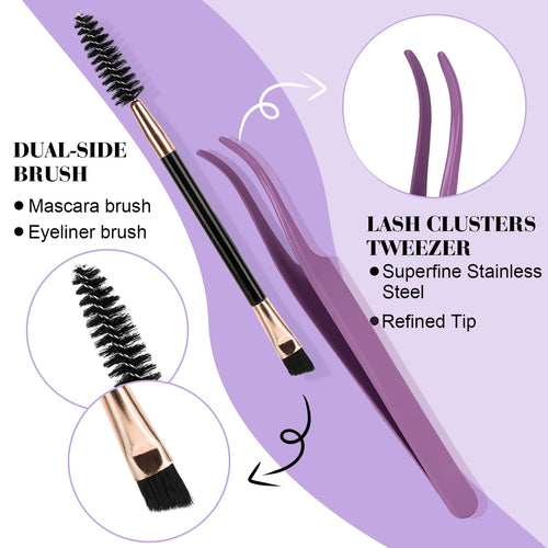 B&Q 30D+40D Individual Lash Cluster DIY Lash Extension Kit