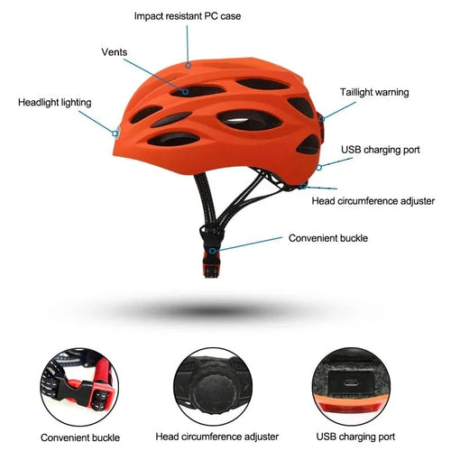 GlowHelm™ - Lighted Cycling Headgear