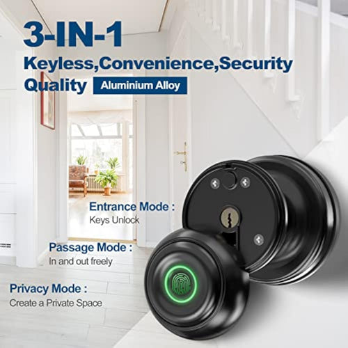 IntelliLock® - Smart Door Knob with Fingerprint Access