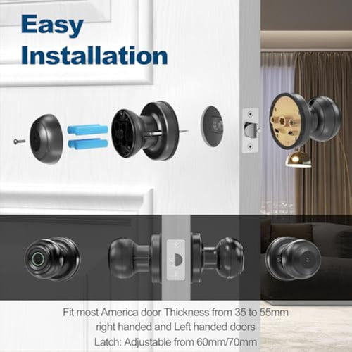IntelliLock® - Smart Door Knob with Fingerprint Access